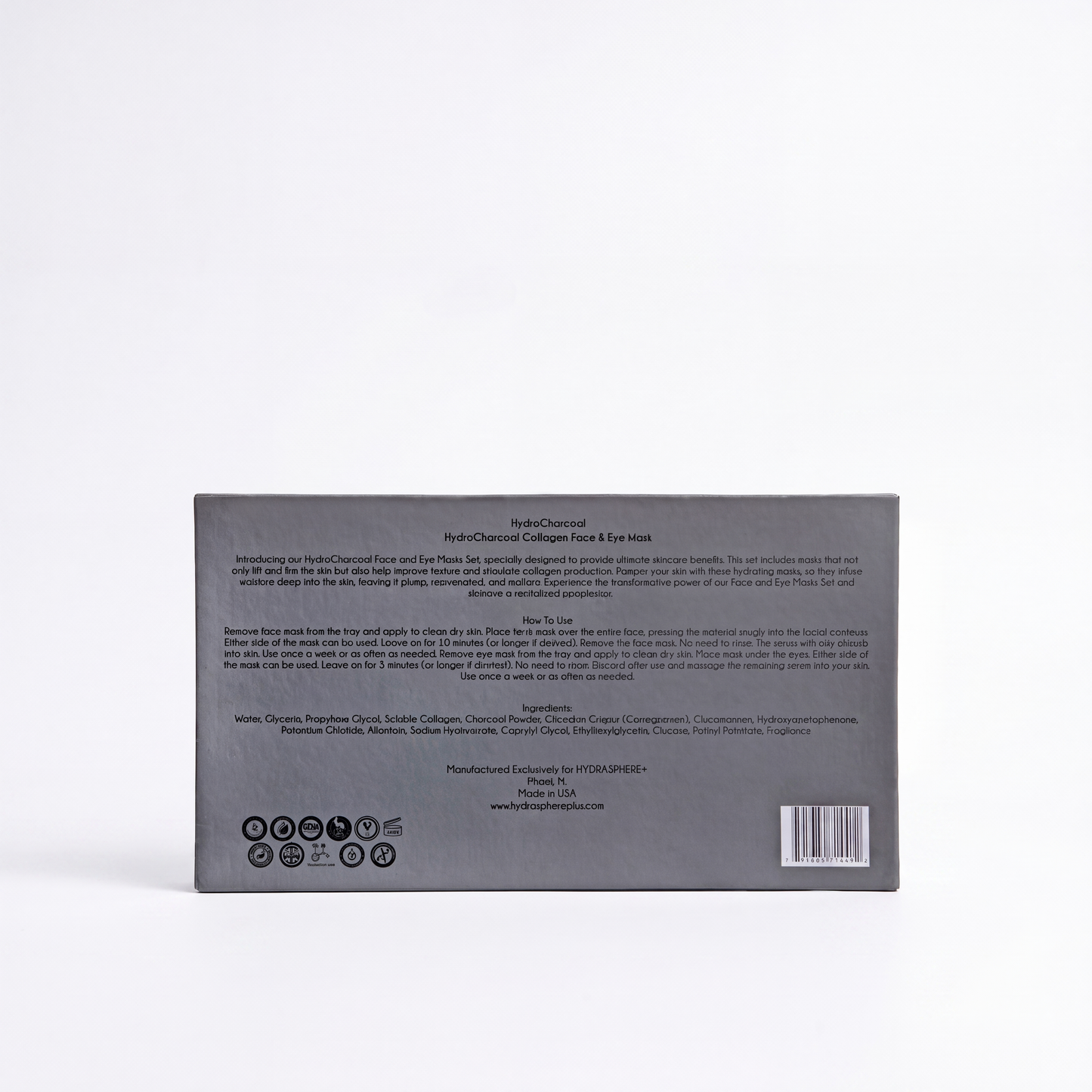 HydroCharcoal Collagen Face & Eye Mask